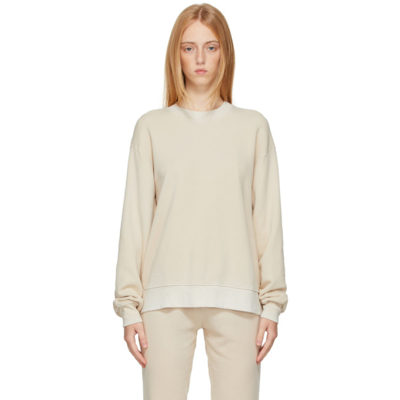 Shop Cotton Citizen Beige Brooklyn Oversized Sweatshirt In Vintage Oatmeal