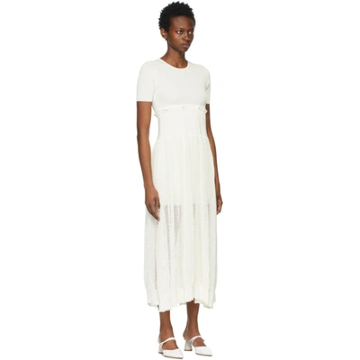 Shop Christopher Esber White Deconstruct Cocoon Tee Dress In Natural