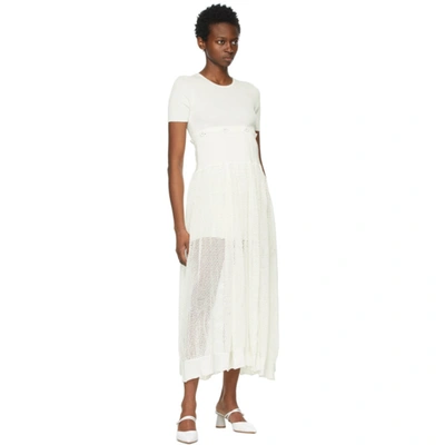 Shop Christopher Esber White Deconstruct Cocoon Tee Dress In Natural