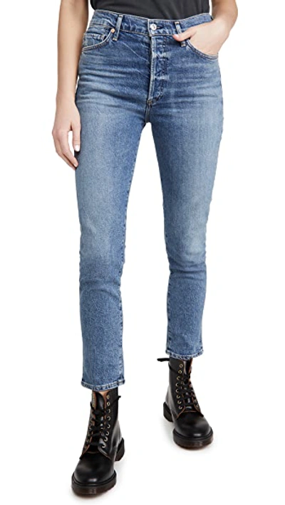 Shop Citizens Of Humanity Olivia High Rise Slim Jeans In Tinker