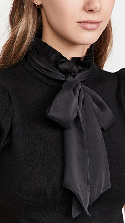 Shop Alice And Olivia Chase Puff Sleeve Ruffle Neck Sweater