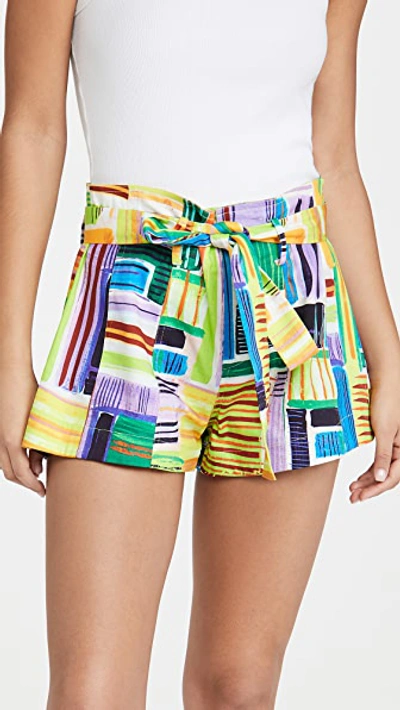 Shop Alexis Jarrah Shorts In Vivid Abstract