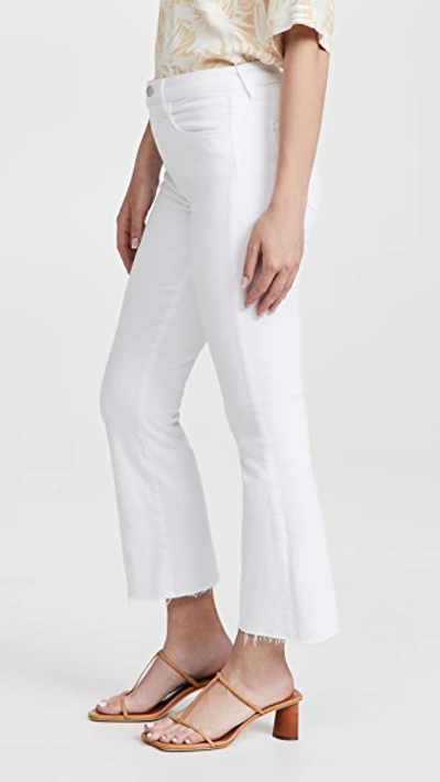 Shop L Agence Kendra Crop Flare Jeans Blanc 33