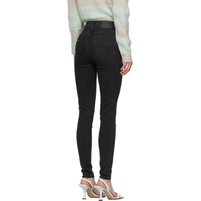 Shop Levi's Black Faded Mile High Super Skinny Jeans In Black Haze