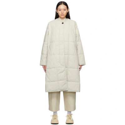 Shop Studio Nicholson Beige Pieper Padded Coat In Stone