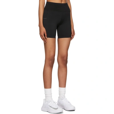 Shop Nike Black Epic Luxe Trail Sport Shorts In 010 Black/dk Smoke