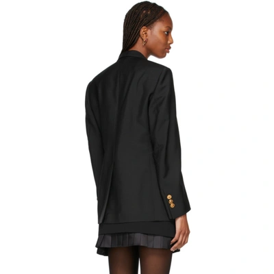 Shop Versace Black Oversized Blazer In 1b000 Black