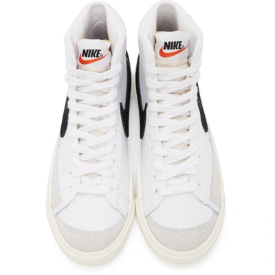 Shop Nike White & Black Blazer Mid '77 Vintage Sneakers In White/black-sail