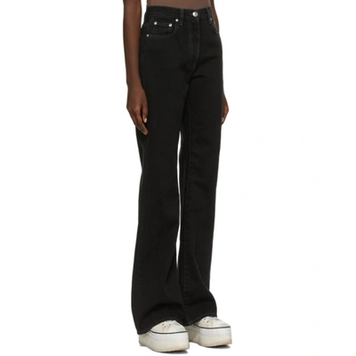 Shop Msgm Black Wide-leg Jeans In 99 Black