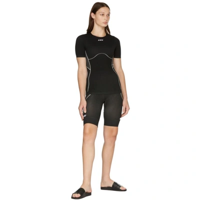 Shop Off-white Black Seamless Sports Top In Black White