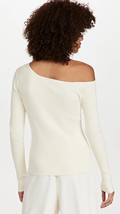 Shop Lapointe One Shoulder Long Sleeve Top