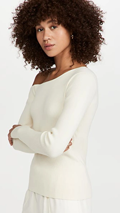 Shop Lapointe One Shoulder Long Sleeve Top