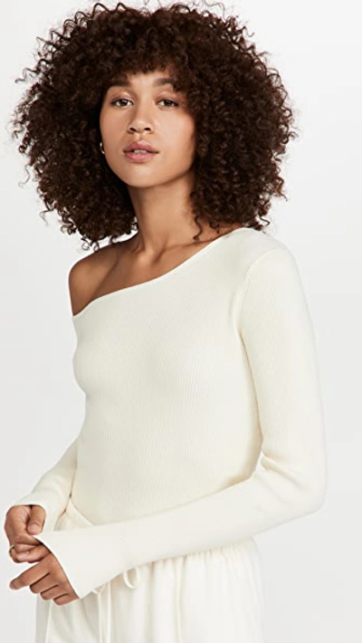 Shop Lapointe One Shoulder Long Sleeve Top