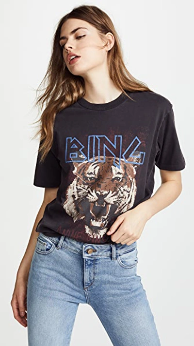 Shop Anine Bing Tiger Tee Black