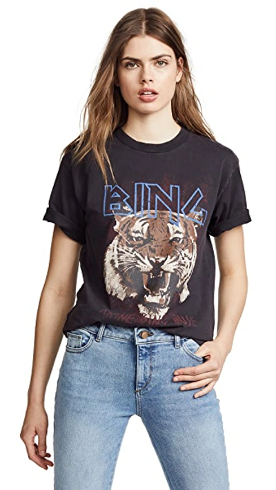 Shop Anine Bing Tiger Tee Black