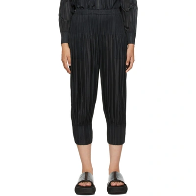 Issey Miyake Black Fluffy Basics Trousers In 15 Black