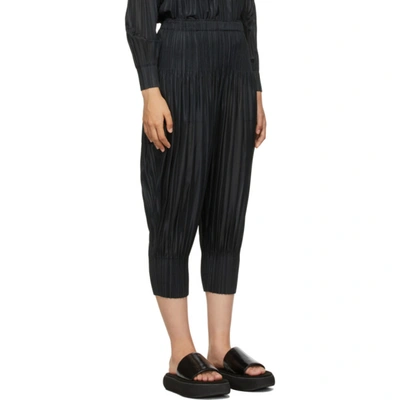 Issey Miyake Black Fluffy Basics Trousers In 15 Black