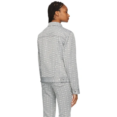Givenchy 4g Jacquard Denim Effect Jacket In Gray