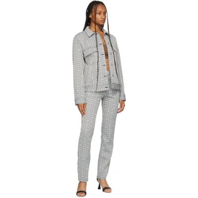 Givenchy 4g Jacquard Denim Effect Jacket In Gray
