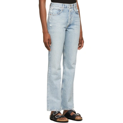 Shop Citizens Of Humanity Blue Libby Relaxed Bootcut Jeans In High Rd