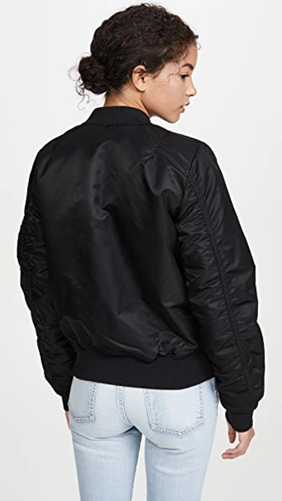 Alpha Industries Ma-1 Reversible Bomber Jacket In Black