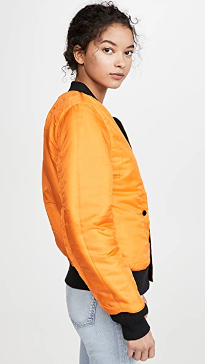 Alpha Industries Ma-1 Reversible Bomber Jacket In Black