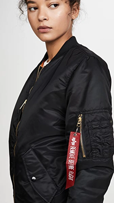 Alpha Industries Ma-1 Reversible Bomber Jacket In Black