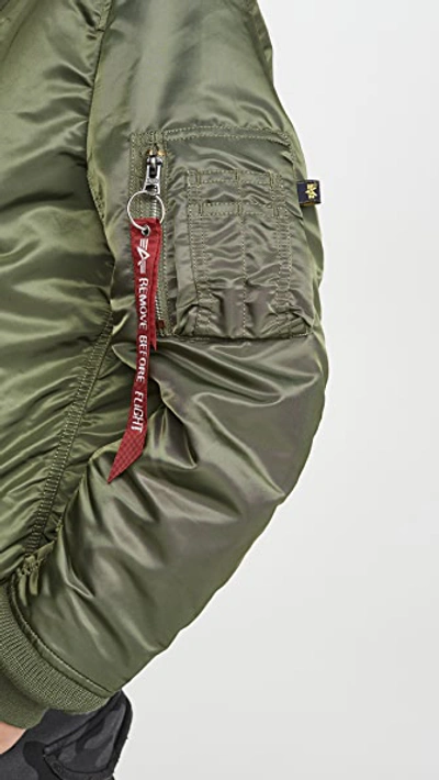 Shop Alpha Industries Ma-1 Reversible Bomber Jacket Sage