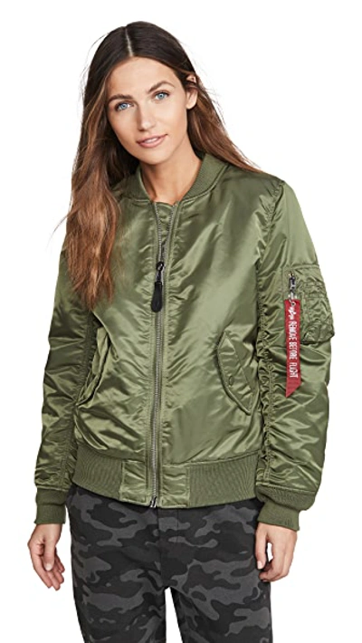 Shop Alpha Industries Ma-1 Reversible Bomber Jacket Sage