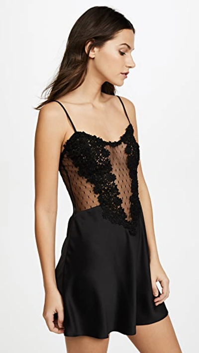 Flora Nikrooz Showstopper Chemise With Lace In Black