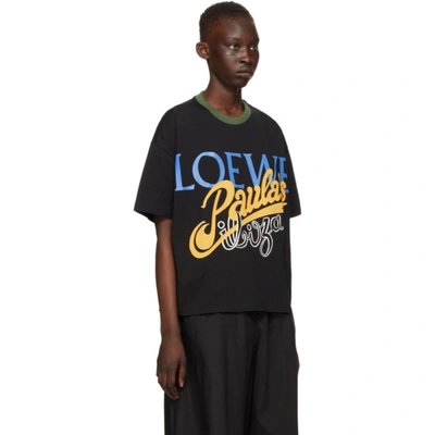 Shop Loewe Black Paula's Ibiza Oversized T-shirt In 1489 Black/multicolo