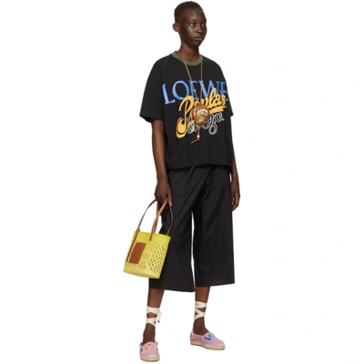 Shop Loewe Black Paula's Ibiza Oversized T-shirt In 1489 Black/multicolo