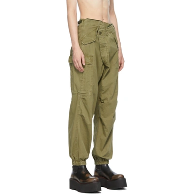 Shop R13 Khaki Crossover Cargo Pants In Olive
