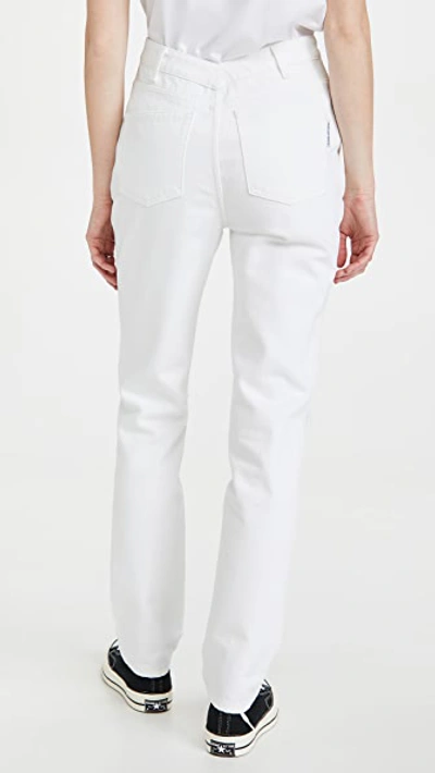 Shop Alexander Wang High Waist Jeans With Dipped Back In White