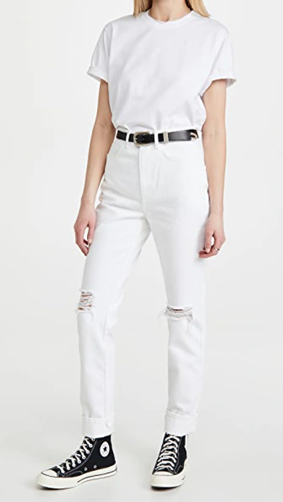 Shop Alexander Wang High Waist Jeans With Dipped Back In White