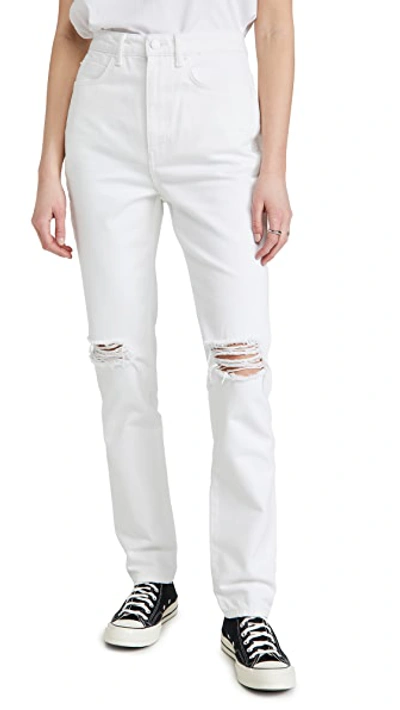 Shop Alexander Wang High Waist Jeans With Dipped Back In White