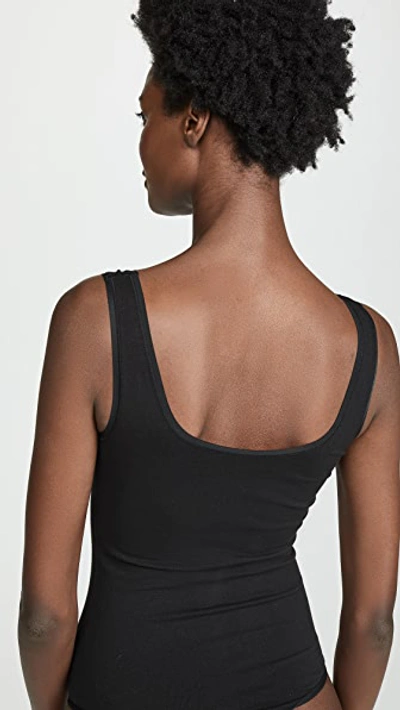 Yummie Ruby Seamlessly Shaped Thong Bodysuit In Black