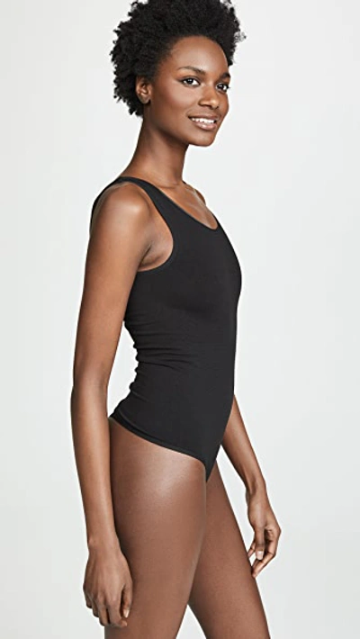 Yummie Ruby Seamlessly Shaped Thong Bodysuit In Black
