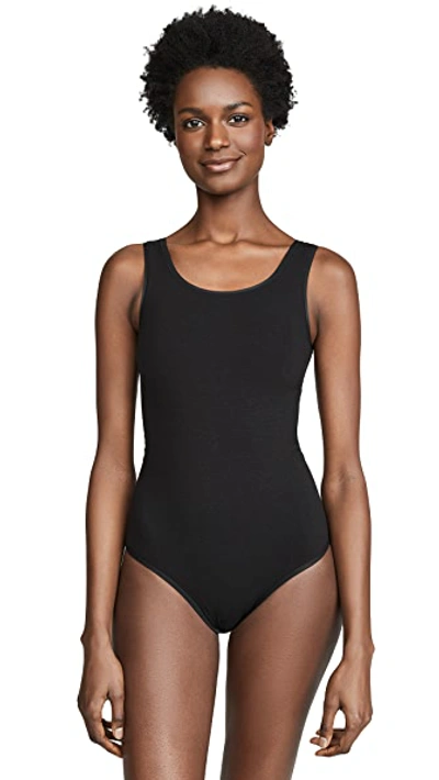 Shop Yummie Ruby Scoop Neck Thong Bodysuit Black