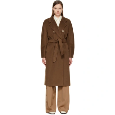 Max Mara Madame Wool Coat - 101801 In Brown | ModeSens