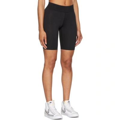 Shop Nike Black Sportswear Essential Bike Shorts In Black/white