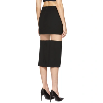 Shop Mugler Black Segmented Skirt In 19991 Black