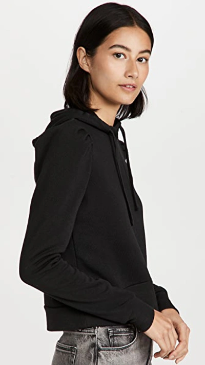 Shop Z Supply Logan Puff Sleeve Hoodie In Black