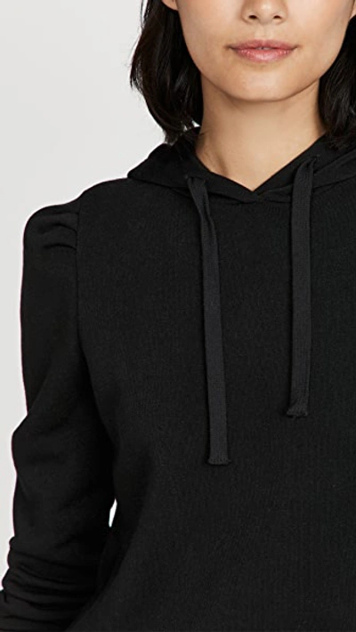 Shop Z Supply Logan Puff Sleeve Hoodie In Black