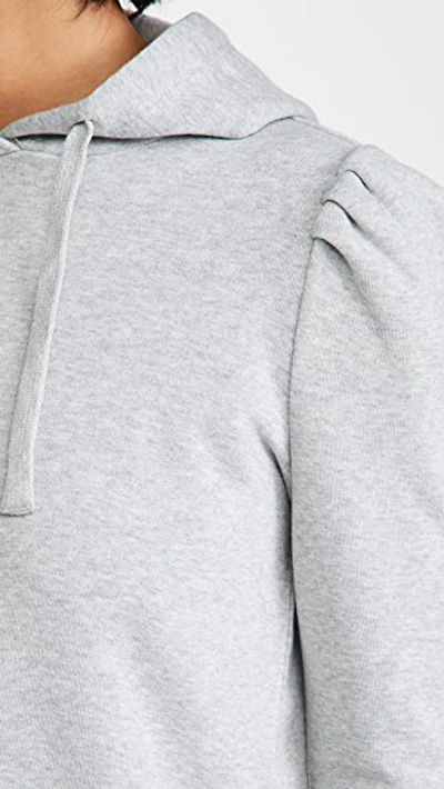 Shop Z Supply Logan Puff Sleeve Hoodie In Heather Grey