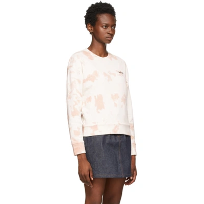 Shop Apc Off-white & Pink Tie-dye Roma Sweatshirt In Faa Pink