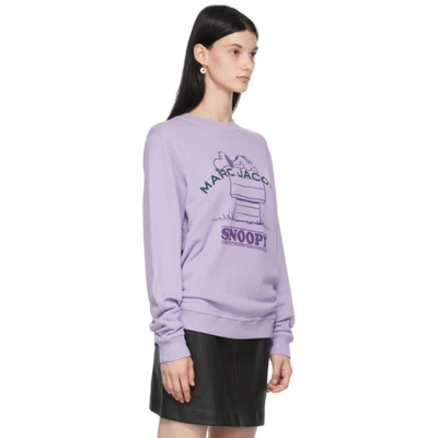 Shop Marc Jacobs Purple Peanuts Edition 'rest Of My Life' Sweatshirt In 500 Purple