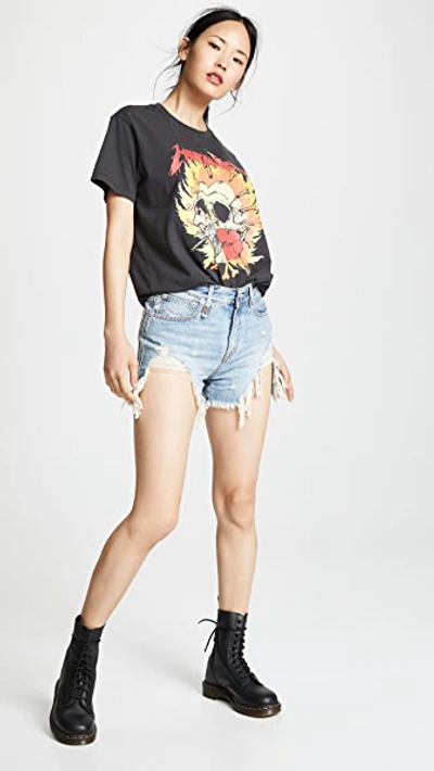 Shop R13 Shredded Slouch Shorts In Tilly