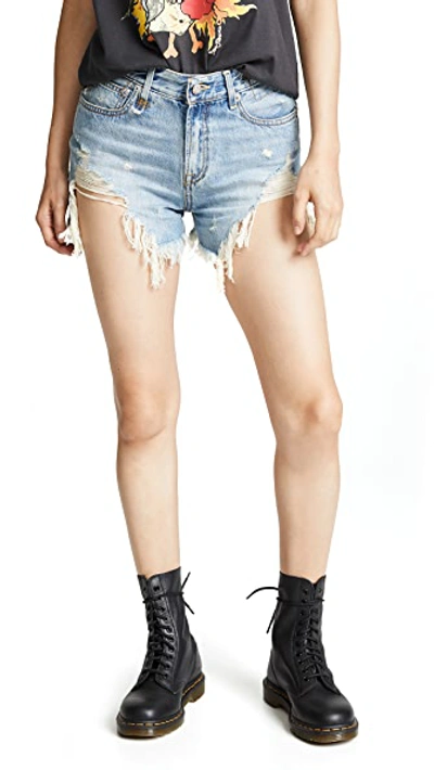 Shop R13 Shredded Slouch Shorts In Tilly