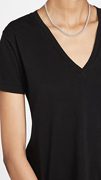 Shop Agolde Thea V Neck Easy T Shirt In Black